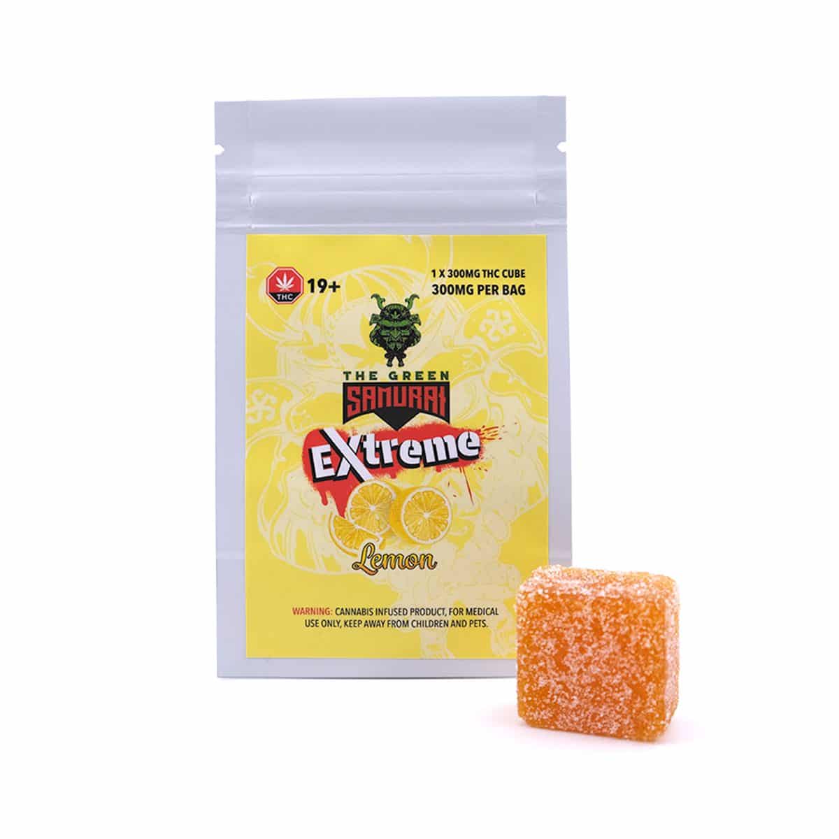 Lemon-300MG-THC-Gummy-By-Green-Samurai