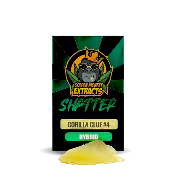 Gorilla Glue #4 Shatter by Golden Monkey Extracts available online in Canada.