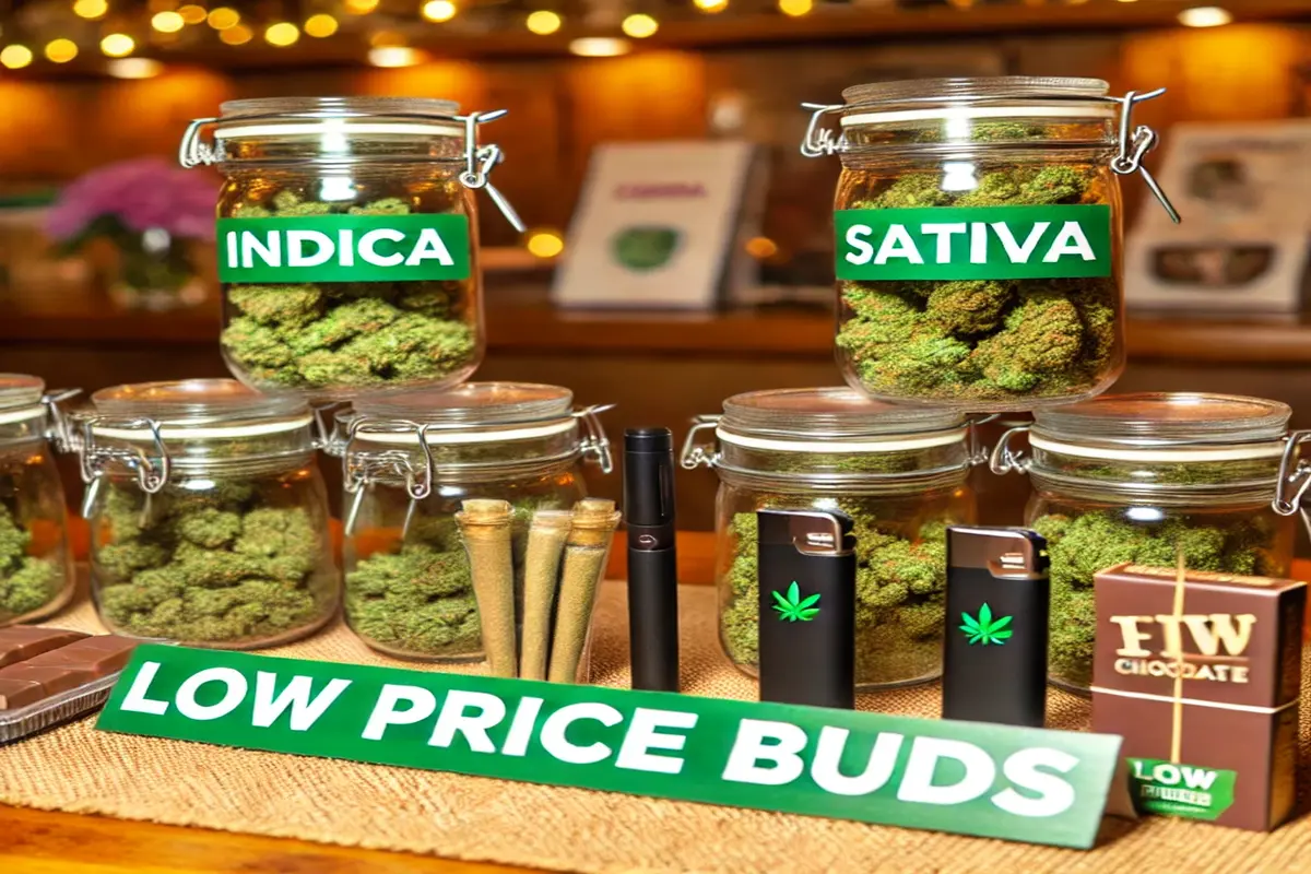 Top Indica and Sativa Strains Available as Low Price Buds