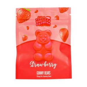 Get Wrecked Edibles – 300mg THC Gummy Bears – Strawberry