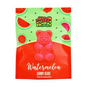 Get Wrecked Edibles – 300mg THC Gummy Bears – Watermelon